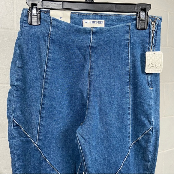 NWT We‎ the Free Bella Moto Mid Rise Skinny Side-Zipped Ankle Jeans in Prophecy - Picture 7 of 14